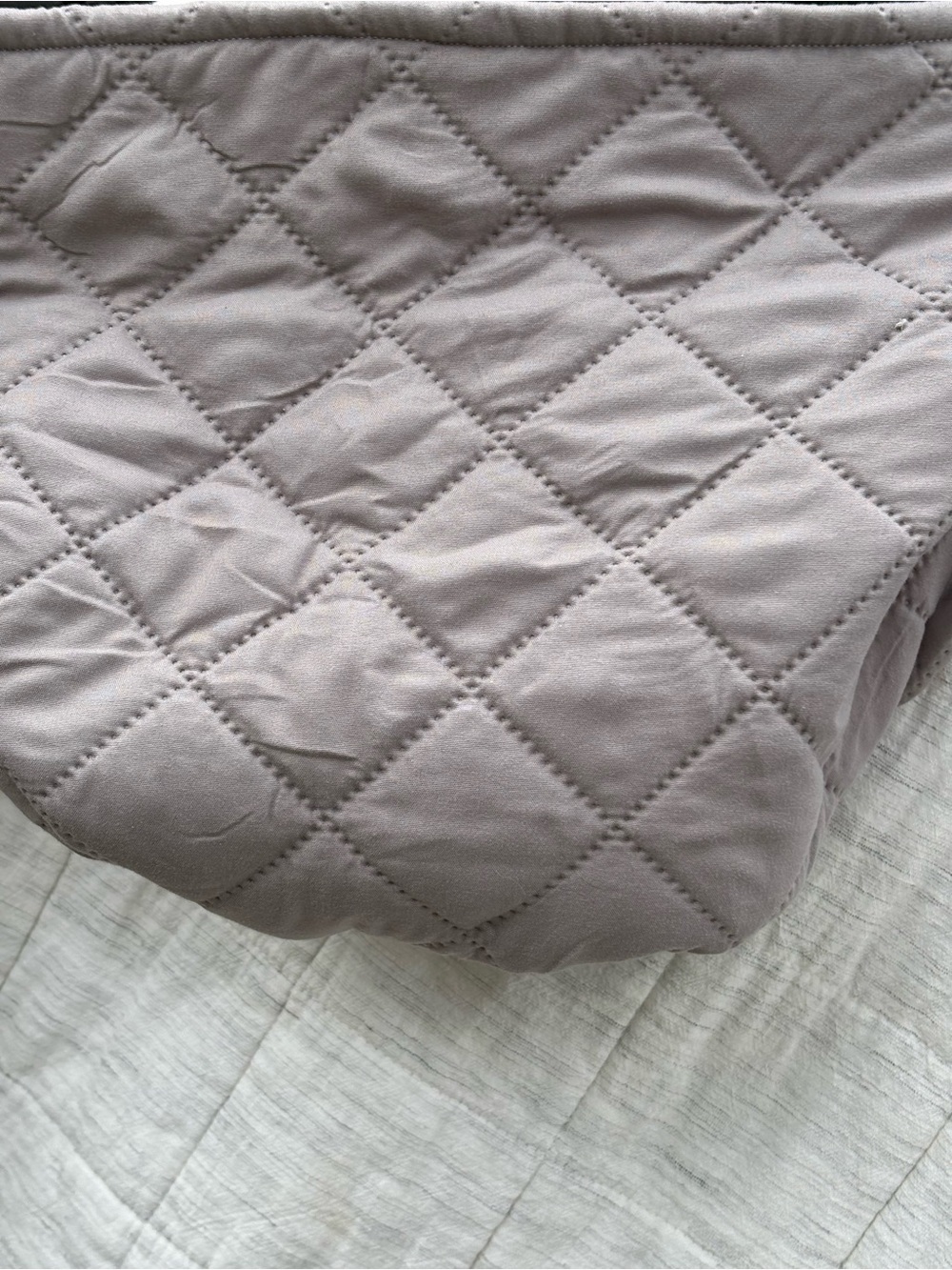 Womens 2XL/Mens XL Quilted Sleeve Hoodie - Grey and Cream - Picture 6 of 8